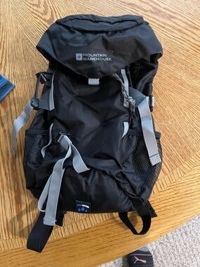 Mountain Warehouse Black Daypack Backpack - Lightweight Outdoor Pack
